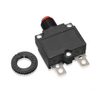 Disyuntor de circuito de 15 A con cubierta protectora, 125/250 V, protección contra sobrecarga, fusible de reinicio para instalación en carril DIN en oficina y apartamento, distribución eléctrica