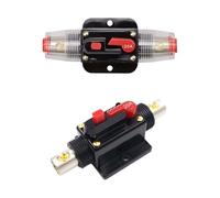 Disyuntor de coche, Fusible de reinicio del interruptor, Fusible de reinicio del disyuntor de 20 A, con función de reinicio manual, adecuado para la protección del sistema de audio del automóvil