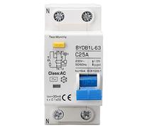 Disyuntor De Corriente Residual AC 230V 30mA C25 1P N Protector Contra Fugas Protección Contra Sobrecarga Interruptor De Aire Para Líneas De Distribución De Iluminación Residencial Sistema Solar Fotov