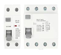 Disyuntor de corriente residual for carga de vehículos eléctricos EV, 2P, 4P, 10/30/100/300 mA, CC, tipo B, 6KA, protección contra fugas a tierra, 1 unidad(300mA,4P 50A)
