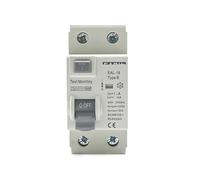 Disyuntor de corriente residual for vehículo eléctrico, pila de carga EV, 2P, 10/30mA, DC B, tipo 6KA, fuga a tierra en carril DIN(30mA,2P 63A)