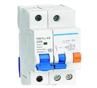 Disyuntor de fuga de 300mA NB1L-40 10A 16A 20A 25A 40A 1P + N 2P 3PN interruptor diferencial electromagnético RCBO tipo C(1PN,16A)