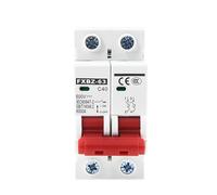 Disyuntor de FXBZ-63 en miniatura DC 500V 1000V 2P 10A 16A 20A 25A 32A 40A 50A 63A MCB interruptor de CC Solar fotovoltaico PV 1 Uds(20A)