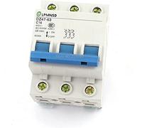 Disyuntor de montaje en riel DIN 3 Tres polos 3P 16A 25A 32A 400V CA Mini interruptor aire miniatura Protector sobrecarga MCB DZ47-63 C16(10a)