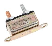 Disyuntor de Reinicio Automático 50a para Coche 12v 14-28v | Aleación de Zinc y Cobre, Protección Mantenimiento, Instalación Fácil para Circuitos y Sistemas de 12v Dc