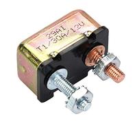 Disyuntor de Reinicio Automático, Disyuntor de Reinicio de Fusible de Perno Universal de 12/24V con Cubierta de Metal para Camiones, Autobuses, Automóviles Eléctricos(30A)