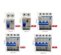 Disyuntor diferencial DZ30LE DZ47LE EPNL DPNL 32A 63A 100mA 300mA 50mA 230V con protección contra sobrecorriente RCBO(4Pole,10A 30mA)