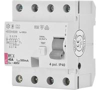 Disyuntor diferencial ETI EFI-P4, 4 polos, 25A, 0,5A, tipo A, de acción instantánea