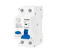 Disyuntor diferencial RCBO 16A 1P+N - Tipo A 30mA Curva B - Protección 6kA - Interruptor FI electromagnético - Interruptor diferencial de alta sensibilidad B16 para circuito