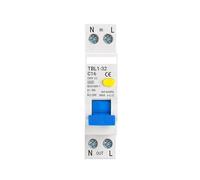 Disyuntor Disyuntor RCBO de 18 mm, mini, 1P+N, 230 V, 50/60 Hz, 6 KA, 30 mA, 6 A-32 A(10A)