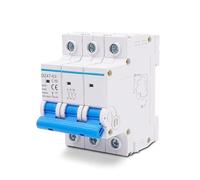 Disyuntor DZ47-63 3P 380V 400V carril DIN 16A 20A 25A 32A 40A 50A 63A para interruptor de sobrecorriente Panel distribución trifásico(20A)