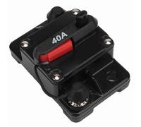 Disyuntor en línea rearmable de 12 V y 30 A/40 A/60 A, fusible para audio estéreo de automóvil, protector de circuito de autorecuperación resistente al agua con botón de reinicio (40A)