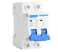 Disyuntor En Miniatura De CA Bajo Voltaje 400V 2P Instalación En Carril DIN DZ47-63 Aire Para Cajas Combinación Energía Solar(40A)