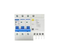Disyuntor en miniatura for el hogar DZ47LE-63, interruptor de aire 3P + N con protector de fugas, puerta principal trifásica(DZ30LE-10A)