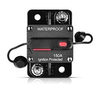 Disyuntor Impermeable,150A, DC 12V - 24V Disyuntores Reinicio Manual Protector, con Interruptor de Portafusibles de Reinicio AutomáTico para Motor Auto Coche Barco Marino Bicicleta Audio Estéreo