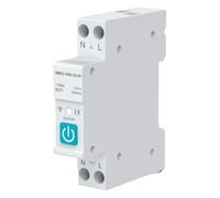 Disyuntor inteligente 1P+N para carril de sombrero, interruptor de control remoto WiFi compatible con para tuya para Smart Life App, control por voz, temporizador y cuenta atrás, 100-240 V CA (16 A)