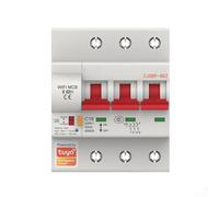 Disyuntor inteligente de 40 A, interruptor de circuito inteligente WiFi, 1P-4P con control inteligente de audio y voz para Smart Life/Tuya Smart (3P 40 A)