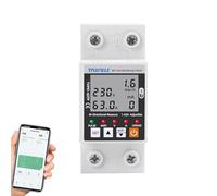 Disyuntor inteligente tuya wifi Protección contra fugas de tierra y sobretensión interruptor de relé potencia de energía kwh Monitor energía medidores bidireccionales app Smart Life 230v (63A)