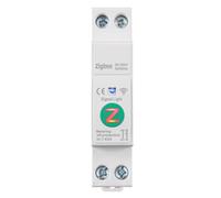 Disyuntor inteligente Tuya Zigbee 1P+N 63A, interruptor de riel DIN con medidor, control por voz para el hogar