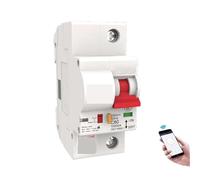 Disyuntor inteligente WiFi Tuya 40A 1P/2P/3P/4P, interruptor automático con protección contra sobrecarga y cortocircuito, compatible con Alexa y Google Home.(1P 40A)