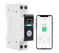 Disyuntor inteligente wifi Tuya 63A interruptor inteligente wifi Control por voz temporizada AC230V interruptor Medidor Energia Compatible con Alexa Google Home GWS10-WJ