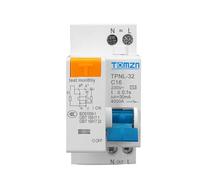 Disyuntor,Interruptor AutomáTico MagnetotéRmico Disyuntor Diferencial TPNL DPNL 230 V 1P+N Con Protección Contra Sobrecorriente Y Cortocircuito (RCBO MCB)(TPNL 16A)