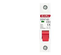 Disyuntor,Interruptor AutomáTico MagnetotéRmico Disyuntor Mini MCB DZ47 1P 3A-63A 400V Tipo C, Protector Contra Cortocircuitos Y Sobrecargas, Montaje En Riel DIN De 35 Mm, Capacidad Corte 6KA(50A)