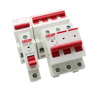 Disyuntor,Interruptor AutomáTico MagnetotéRmico Interruptor principal de cuchilla riel DIN interruptor aislamiento for uso doméstico e industrial, disyuntor CA 230V-400V(3P,63A)