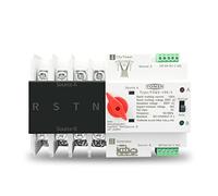 Disyuntor,Interruptor AutomáTico MagnetotéRmico Riel DIN 3 FASE Ats Interruptor Transferencia Automática Doble Potencia Selector Eléctrico Cambia Alimentación Ininterrumpida 4p 63a 100a 125a(100A)