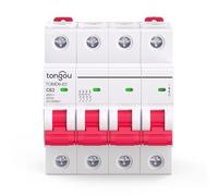 Disyuntor,Interruptor AutomáTico MagnetotéRmico Tipo B MCB CA 2 polos 1A 6A 10A 16A 25A 32A 40A 63A 36mm Mini disyuntor 4.5KA 50/60HZ 110V/230V/400V(4p 6A)