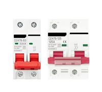 Disyuntor MCB 2P CC, 12 V, 24 V, 48 V, 500 V, Protector De Batería For Coche DZ47, Protección De Polo Positivo Y Negativo, Interruptor Aislador(125A)