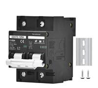 Disyuntor MCB 2P de 100 A, 125 A, 150 A, CC 100 V, 150 V, 250 V, 500 V y 1000 V, curva C, protección contra cortocircuitos de batería y panel solar.(150A,2P DC100-250V)