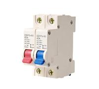 Disyuntor MCB de CC for riel DIN DZ47, 32 A, 40 A, 63 A, 12 V-220 V, protector de batería for coche, interruptor de aire eléctrico(Blue,63A)