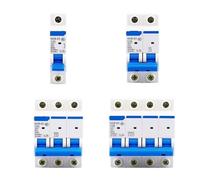 Disyuntor MCB NXB-63 1P 2P 3P 4P CA 230/400 V 1 A-125 A, montaje en riel, interruptor de aire doméstico en miniatura, Partes(2P,4A)