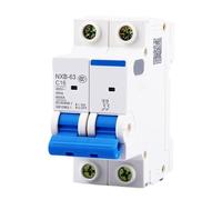 Disyuntor MCB NXB-63 2P CA, curva C, 400 V, 10 A, 16 A, 20 A, 25 A, 32 A, 40 A, 63 A, DZ47, carril DIN