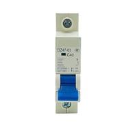 Disyuntor mini MCB DZ47 de 1 a 4 polos, 3 A, 6 A, 10 A, 16 A, 20 A, 32 A, 40 A, 50 A, 63 A, 400 V, tipo C45, montaje en riel DIN de 35 mm, capacidad de corte de 6 KA(2p,25A)