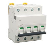 Disyuntor Miniatura 4P 25A, Interruptor Automático Magnetotérmico con Protección contra Cortocircuitos y Sobrecargas para Uso Industrial y Residencial