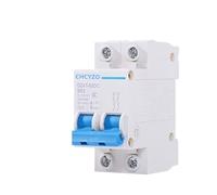 Disyuntor miniatura DC 12V24V36V48V125V 1P/2P 3A 6A 10A16A 20A 25A 32A 40A 50A 63A interruptor de protección de bajo voltaje de reinicio