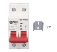 Disyuntor miniatura de 2 polos, capacidad de ruptura 20A 6000A, disyuntor fotovoltaico DC 1000V, carcasa Pa66 para sistemas solares