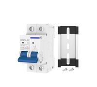 Disyuntor miniatura de CA de 2 polos, 6 A, 10 A, 16 A, 20 A, 25 A, 32 A, 40 A, 50 A, 63 A, 120/240 V, interruptor de montaje en riel DIN con disparo magnético térmico.(16A)