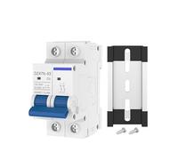 Disyuntor miniatura de CA de 2 polos, 6 A, 10 A, 16 A, 20 A, 25 A, 32 A, 40 A, 50 A, 63 A, 120/240 V, interruptor de montaje en riel DIN con disparo magnético térmico.(50A)