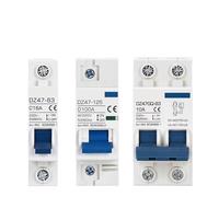 Disyuntor miniatura DZ47-63 1P 2P 3P 4 polos C32A DZ47 60 Hz 10 A 16 A 20 A 25 A 40 A 63 A tipo C C45 Mini interruptor de aire de baja tensión(2 Pole,C40A)