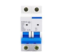 Disyuntor miniatura MCB NXB-63 2P 2A-63A, curva C, CA 230/400 V, montaje en riel DIN, 1 unidad(63A)