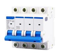 Disyuntor miniatura NXB-63 4P CA 230/400 V C 6 10 16 20 25 32 40 63 A Protector de sobrecarga Interruptor de aire tipo C DZ47(3A)