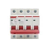 Disyuntor miniatura tipo C DZ47 400 V 4P 3-125 A, protector contra cortocircuitos y sobrecargas, montaje en riel DIN de 35 mm(40a)