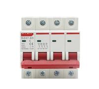 Disyuntor miniatura tipo C DZ47 400 V 4P 3-125 A, protector contra cortocircuitos y sobrecargas, montaje en riel DIN de 35 mm(50a)