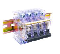 Disyuntor miniatura transparente DZ47-63, 1P/2P/3P/4P, 32 A, for riel DIN, 230/400 V, protección contra cortocircuitos y sobrecargas(4)