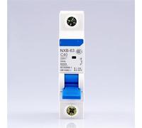 Disyuntor NXB-63 1P CA 230/400V Miniatura C 6 10 16 20 25 32 40 50 63A Protector de sobrecarga DZ47 Interruptor de aire estilo C 4 piezas Color: Dorado Tamaño de 4 piezas(32A)