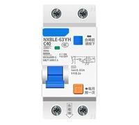 Disyuntor NXBLE-63YH de 30 mA, 50 mA, 100 mA, 300 mA, 2P, 3P, 4P, 6 A, 10 A, 16 A, 20 A, 25 A, 32 A, 40 A, 50 A, 63 A(10mA,1P N,25A)