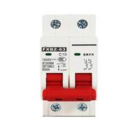 Disyuntor Solar 2P DC 1000V 6A 10A 20A 25A 32A 40A 50A 63A DC1000v interruptor de batería de carril for sistema fotovoltaico